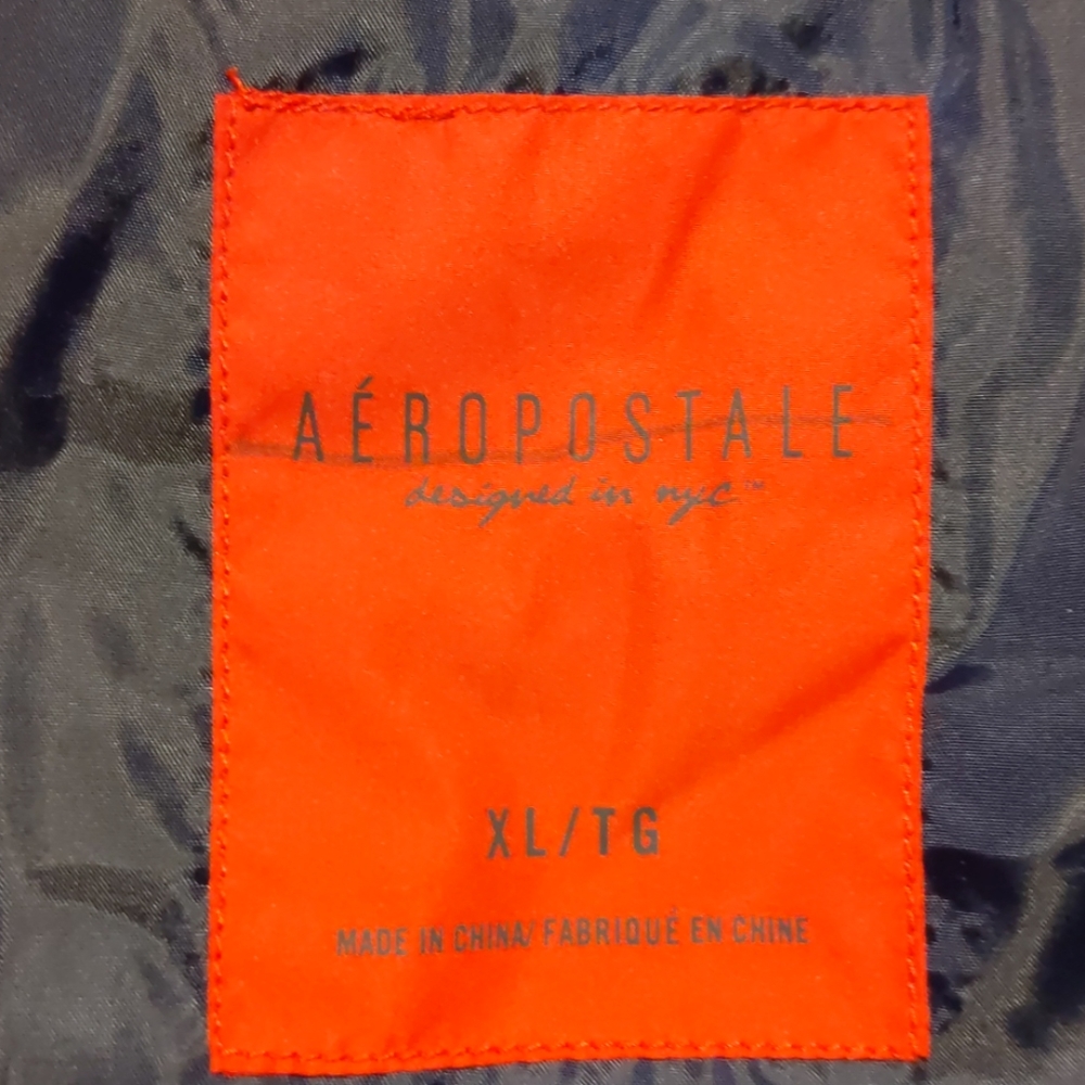 Aeropostale Red & Navy Puffer Vest with Front Zip - Picture 8 of 8